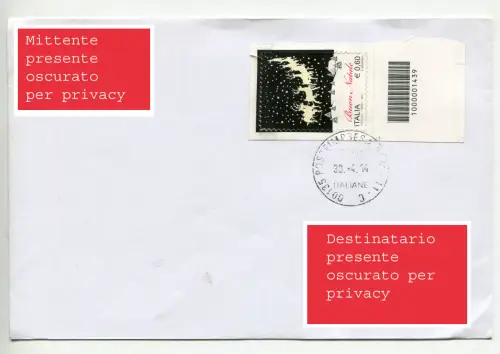 Weihnachten 2011 mit Barcode isoliert auf Umschlag