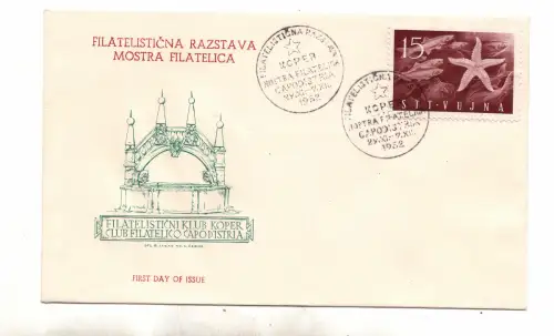 Triest B - Stella Marina Capodistria auf FDC Umschlag