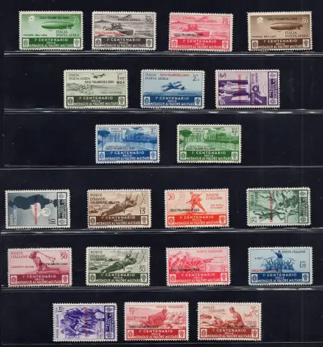 Ägäis - Wertmedaillen Nr. 80/90 + P.A. 38/46 - MNH