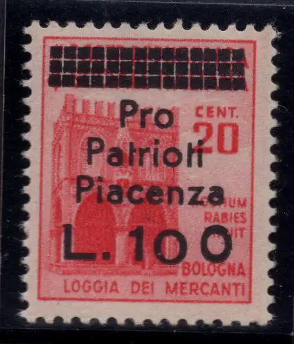 C.L.N. Piacenza Lire 100 Fehler 0 Abstand - MNH
