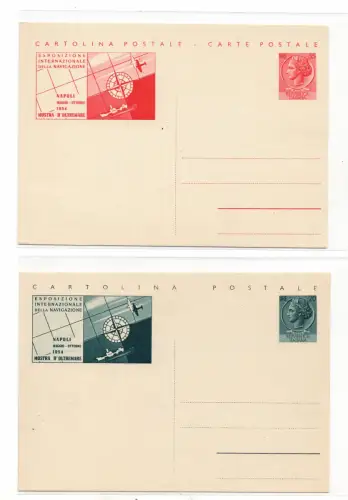 Postkarten Ausstellung 20 Lire und 35 Lire