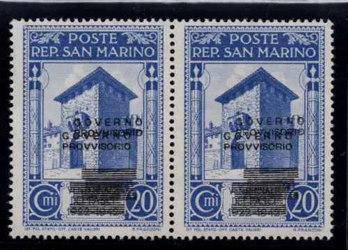 Provisorische Regierung Cent. 20 n. 268aa Doppelaufdruck - MNH