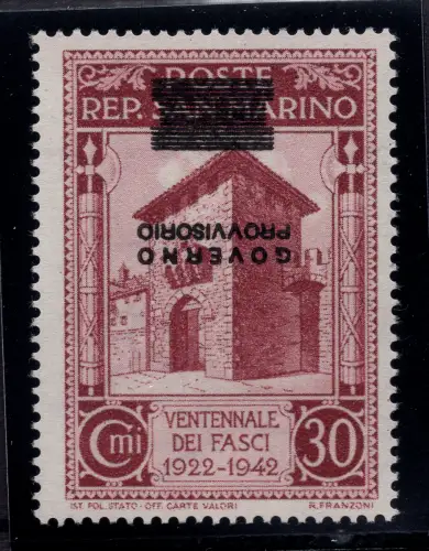 Provisorische Regierung Cent. 30 n. 270a umgekehrter Aufdruck - postfrisch