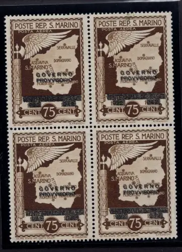 Provisorische Regierung Cent. 75 Nr. A44aa Doppelaufdruck - MNH