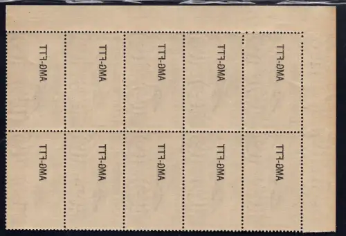 Triest A - Luftpost Lire 25 Nr. 21h Block mit Abziehbild - MNH