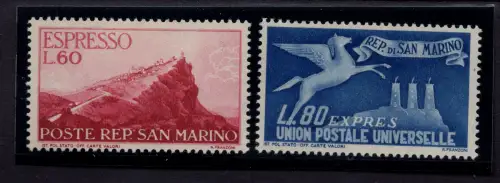 San Marino - Espressi Lire 60 und 80 Nr. 21/22 MNH