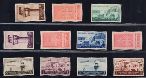 Ägäis - Triennale d'Oltremare Nr. 111/117+ P.A. - MNH