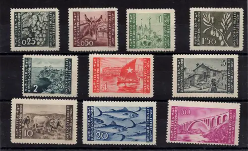 Slowenische Küste Istriens - Ausgabe Zagreb Nr. 51/60 - MNH