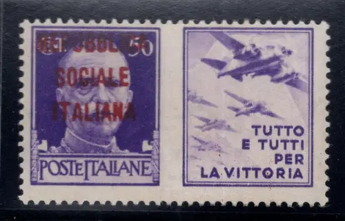 Propaganda Krieg Cent. 50 Luftfahrt Nr. 35D sopr. Rotbraun - MNH