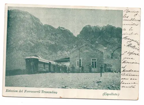 Chile - Postkarte Bahnhof