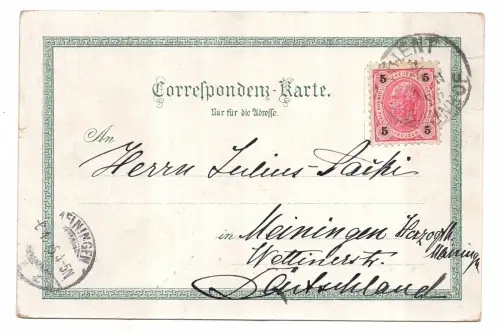 Gruss aus Trient, gereist Frankatur Österreich