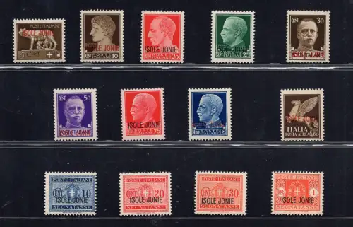 Ionische Inseln - Allgemeine Ausgaben Runde 13 Werte MNH