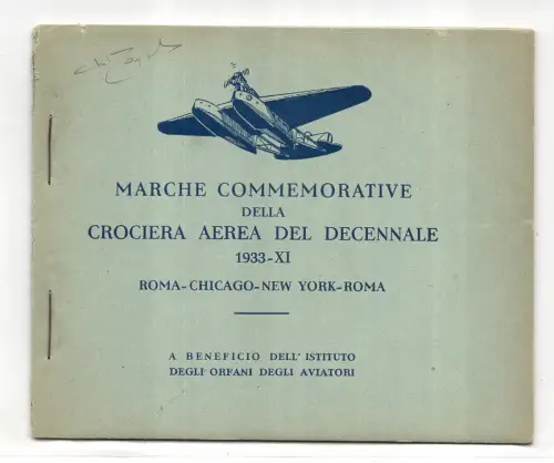1933 Balbo Kreuzfahrt - Komplettes Heft 90 Gedenkmarken