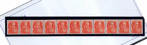 Michelangelo Streifen mit 11 Exemplaren Sternen I liegend - MNH