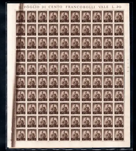 Democratica Cent. 20 Nr. 544 Sorten zertifiziert Gold Raybaudi - MNH