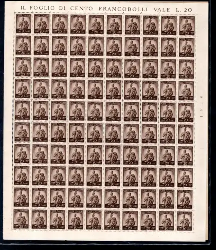 Democratica Cent. 20 Nr. 544 Sorten zertifiziert Gold Raybaudi - MNH