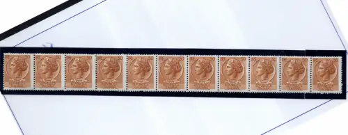 Syrakus Lire 30 Streifen mit 11 Exemplaren Sternen I vertikal - MNH