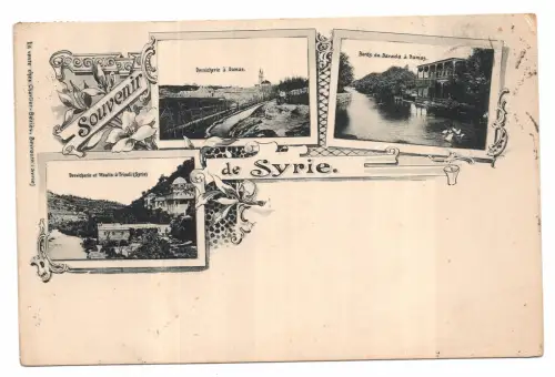 Syrien - Postkarte 1899 von Beirut nach Triest gereist