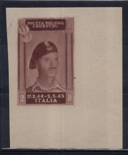 Polnischer Korps - Gen. Anders 2 zl. bruno lillaceo Nr. 13A - MNH