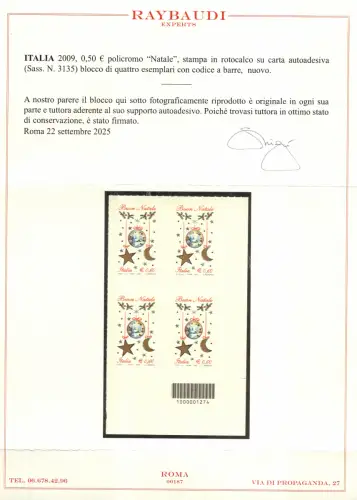 2009 Laienweihnachten 0,60 Viertel Euro mit Barcode - Zertifikat