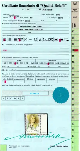 Tag der Philatelie 1994 Sorten NATURALI BOLAFFI