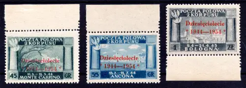 Polnisches Korps - Schlacht bei Montecassino Nr.7/9 Aufdruck rot