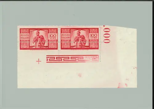 DEMOCRATIC 100 L.13,9 X 13,3 ECKPAAR MIT HORIZONTAL NACH OBEN VERSCHOBENER VERZAHNUNG