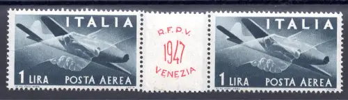 Luftpost Lire 1 Ausgabe R.F.P.V. 1947 Venezia