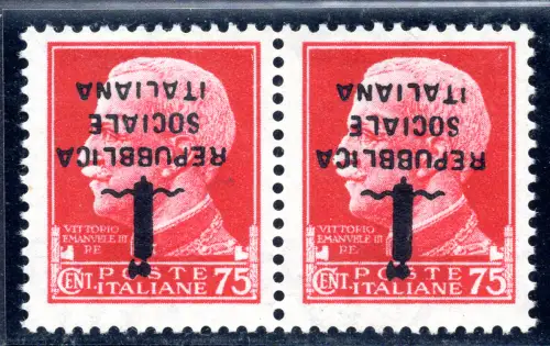 Fascetti Torino Cent. 75 mit umgedrehtem Aufdruck