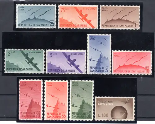 1946-47 Luftpost Ansichten Nr. 51/60 - MNH