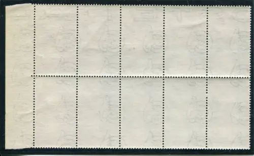 Luftpost Lire 50 Demokratische Sorte filigran ND + Buchstaben 10/10