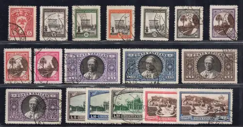1933 Gärten und Medaillons Nr. 19/34 + Espressi Serie kpl.