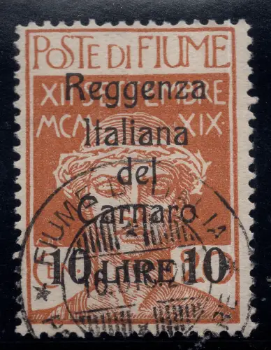 Fluss Regenza del Carnaro Lire 10 Nr. 146A signiert Raybaudi