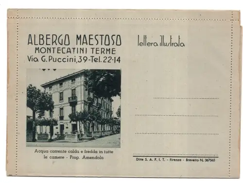 Hotel Bellavista Golf Montecatini - Werbung - Neuer Brief