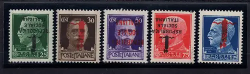 Fascetti Nr. 491a/495a umgekehrter Aufdruck - MNH