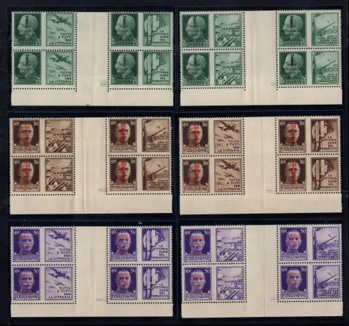 Kriegspropaganda Nr. 25/36 zwei Serien mit Zwischenraum - MNH