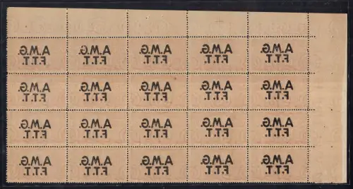 Triest A Democratica Lire 100 Nr. 17g Abziehbild und Doppelgravur MNH