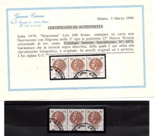 Syrakus Lire 100 Sterne 2 in Position 25 Rechts