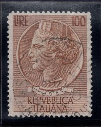 Siracusana Lire 100 n. 785/III Wasserzeichen 65 S