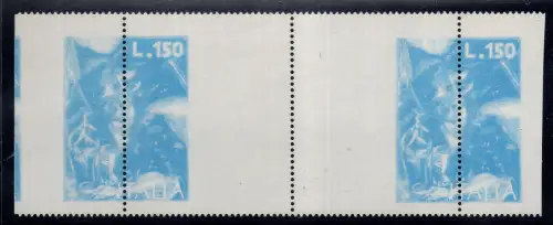 Boccioni Lire 150 gezackter Proof nur blau bedruckt