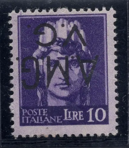 AMG. Sehr guter Zustand. - Imperiale Lire 10 umgedrehter Aufdruck - MNH