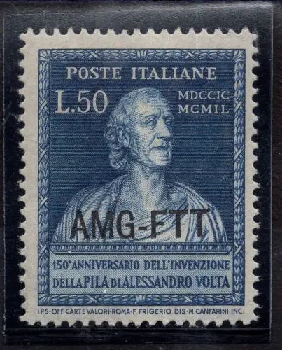 Volta Lire 50 Nr. 53 Wasserzeichen rechts unten DB - MNH
