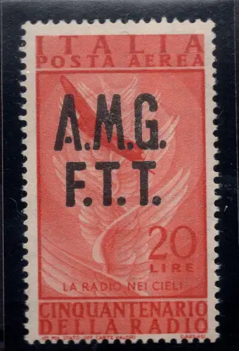 Radio Lire 20 P.A. Nr.9 Wasserzeichen in niedriger linker Position SB