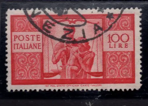 Democratica Lire 100 Nr. 565 I. Doppelgravurplatte