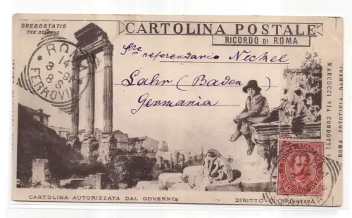 Erinnerung an Rom - Regierungsgenehmigte Postkarte für Dänen