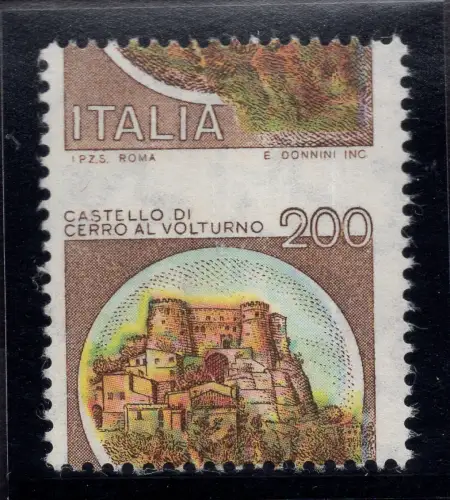 Castelli Lire 200 Nr. 1516 Schriftzug Italien oben - MNH