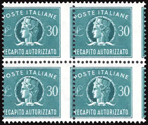 Autorisierte Lieferung Lire 30 Nr. 13. Viertelsorte