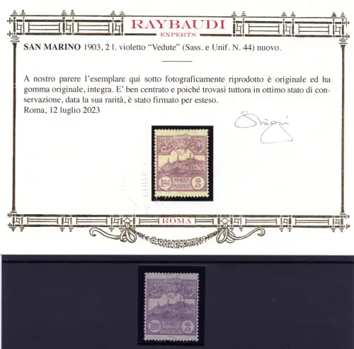 Siehe 2 Lire lila Nr. 44 gut zentriert