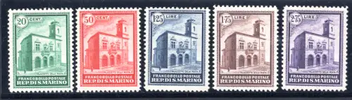 Postpalast Nr. 159/163 komplette Serie in sehr guter Qualität