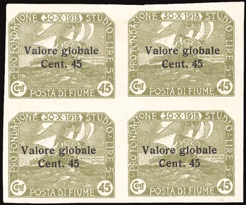 Fluss - Weltwert Cent. 45 n. 112d Viertel ungezähnt